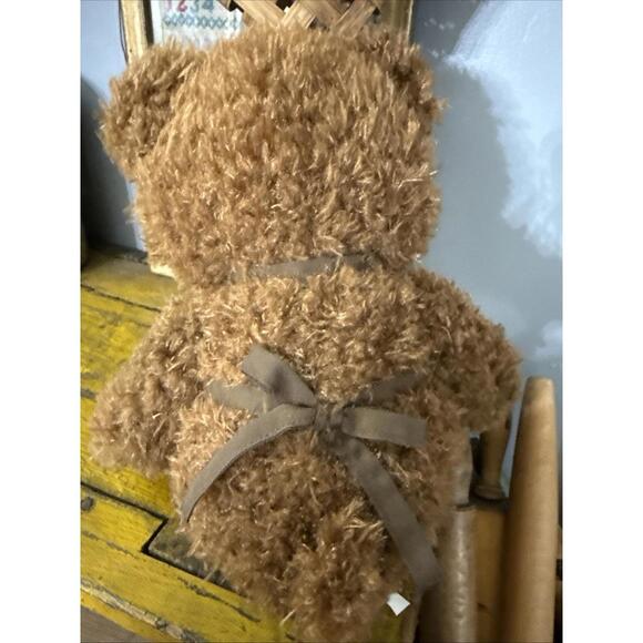 Cracker Barrel Herschel Brown Teddy Bear With Apron Plush Stuffed Animal 14” New - Picture 4 of 5